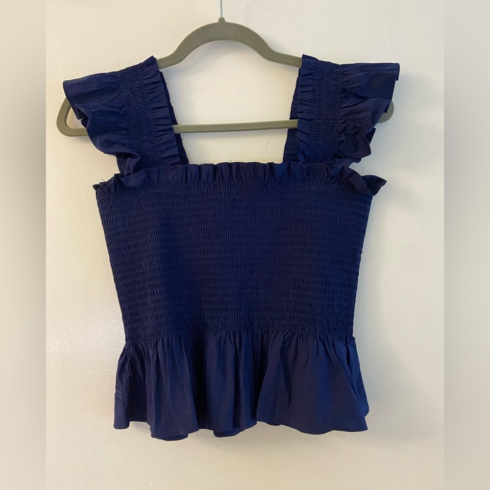 Hill House top sz S navy blue